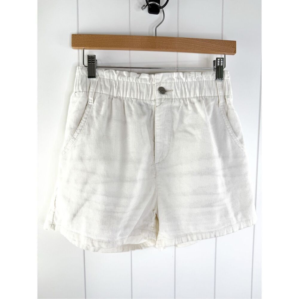BDG Pull On Mom Corduroy Shorts White‎ Size S